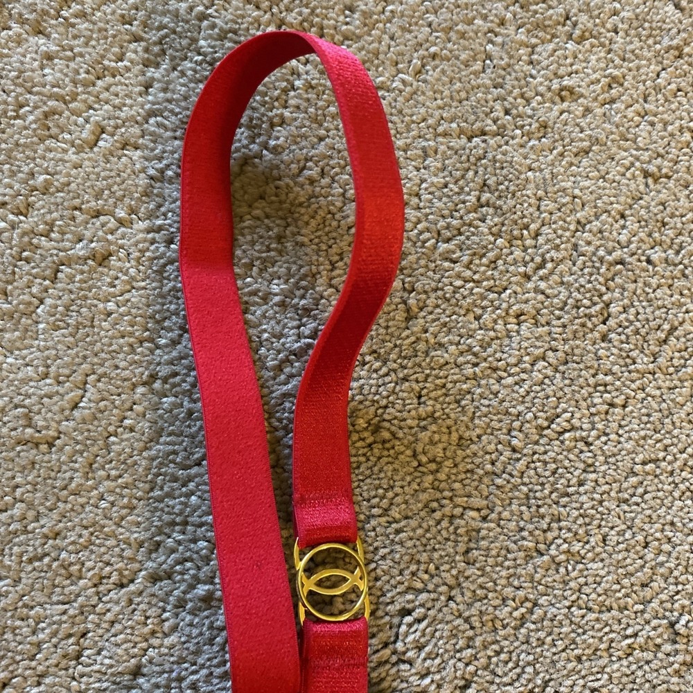VICTORIA'S SECRET VERY SEXY LUXE UNLINED STRAPPY RED CAGE BANDED BRA 34B - Picture 6 of 15